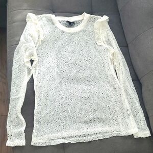 Cream lace top size M